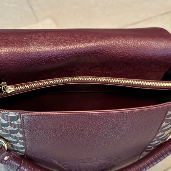 Fauré Le Page Leather Boho 27 Burgundy Shoulder/Crossbody bag - Picture 7 of 10